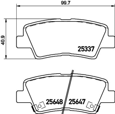 HELLA PAGID Bremsbelagsatz, Scheibenbremse (8DB 355 020-371)