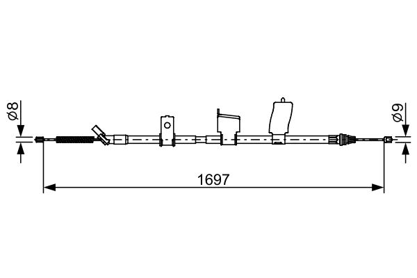 BOSCH Seilzug, Feststellbremse (1 987 482 627)