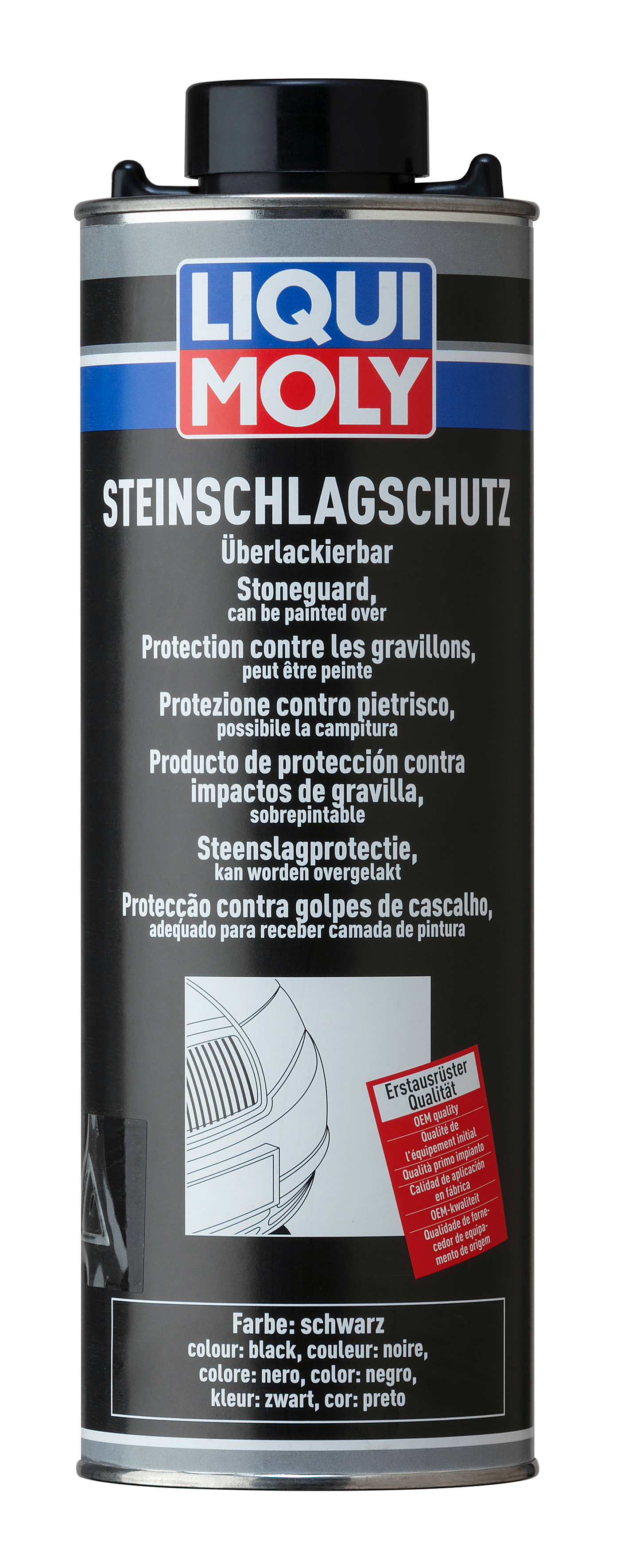 LIQUI MOLY Steinschlagschutz schwarz, 1 l (6110)