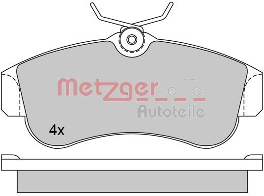 METZGER Bremsbelagsatz, Scheibenbremse (1170574)