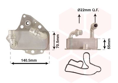 VAN WEZEL Ölkühler, Motoröl (37013708)
