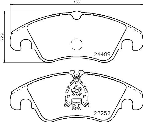 BREMBO Bremsbelagsatz, Scheibenbremse (P 85 145)