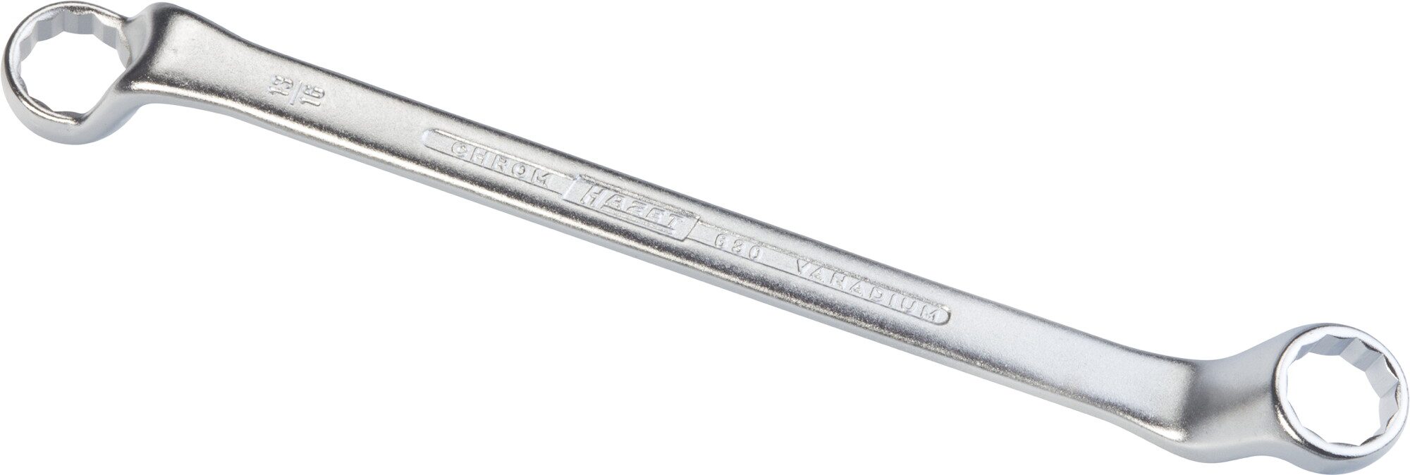HAZET Doppel-Ringschlüssel 630A-25/32X13/16 ∙ Außen-Doppel-Sechskant Profil ∙ 25⁄32 x 13⁄16 ″