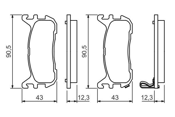 BOSCH Bremsbelagsatz, Scheibenbremse (0 986 494 482) BOSCH Bremsbelagsatz, Scheibenbremse (0 986 494 482)