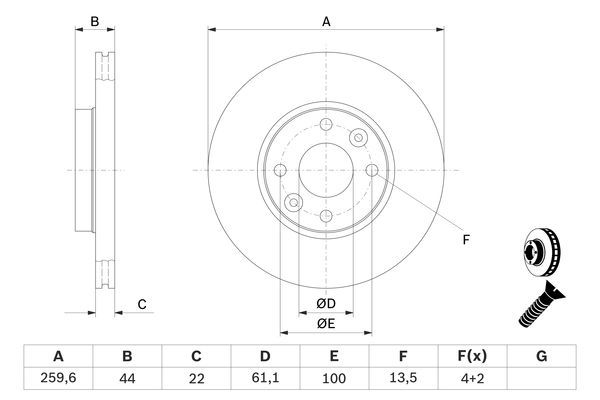 BOSCH Bremsscheibe (0 986 479 103) BOSCH Bremsscheibe (0 986 479 103)