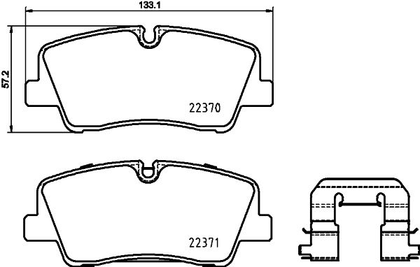 BREMBO Bremsbelagsatz, Scheibenbremse (P 30 085)