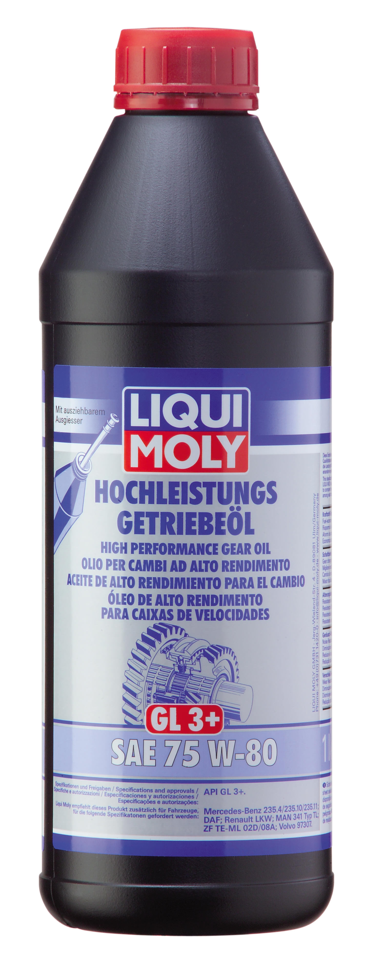 LIQUI MOLY Hochleistungs-Getriebeöl (GL3+) SAE 75W-80, 1 l (4427)