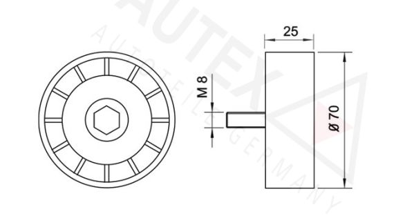AUTEX Spannrolle, Keilrippenriemen (641369)