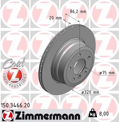 ZIMMERMANN Bremsscheibe (150.3466.20)