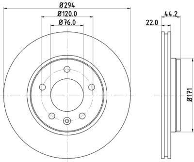 HELLA Bremsscheibe (8DD 355 128-031)