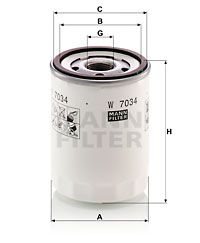 MANN-FILTER Ölfilter (W 7034)