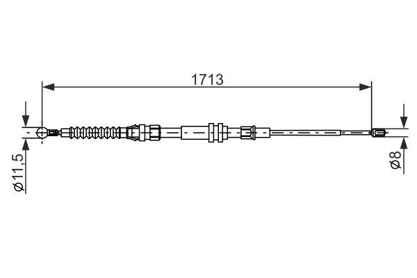 BOSCH Seilzug, Feststellbremse (1 987 477 203) 4047024171459 1 987 477 203