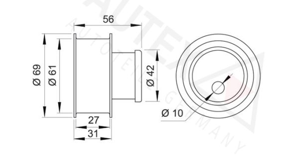 AUTEX Spannrolle, Zahnriemen (641910)