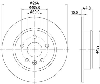 HELLA Bremsscheibe (8DD 355 122-751)