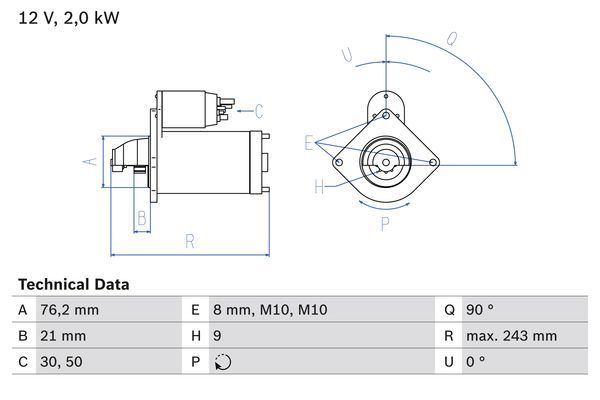 BOSCH Starter (0 986 017 300)