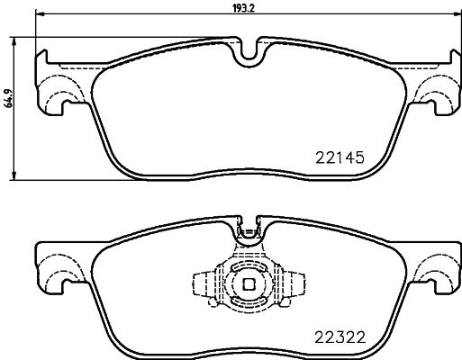 BREMBO Bremsbelagsatz, Scheibenbremse (P 36 035)
