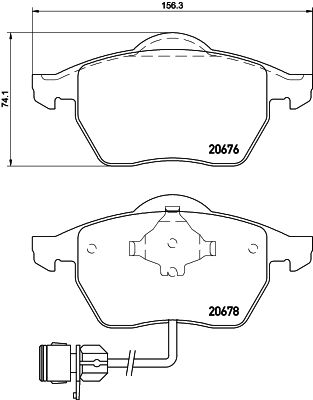 HELLA Bremsbelagsatz, Scheibenbremse (8DB 355 007-461)