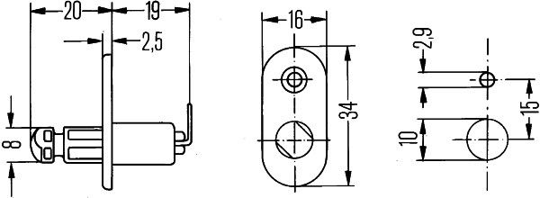 HELLA Schalter, Türkontakt (6ZF 004 365-041) 04082300391923 6ZF 004 365-041