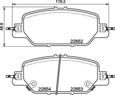 BREMBO Bremsbelagsatz, Scheibenbremse (P 28 097)