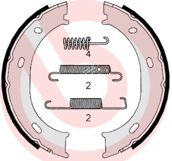 BREMBO Bremsbackensatz, Feststellbremse (S 50 510) 8432509641996 S 50 510