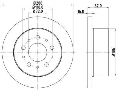 HELLA Bremsscheibe (8DD 355 113-711)