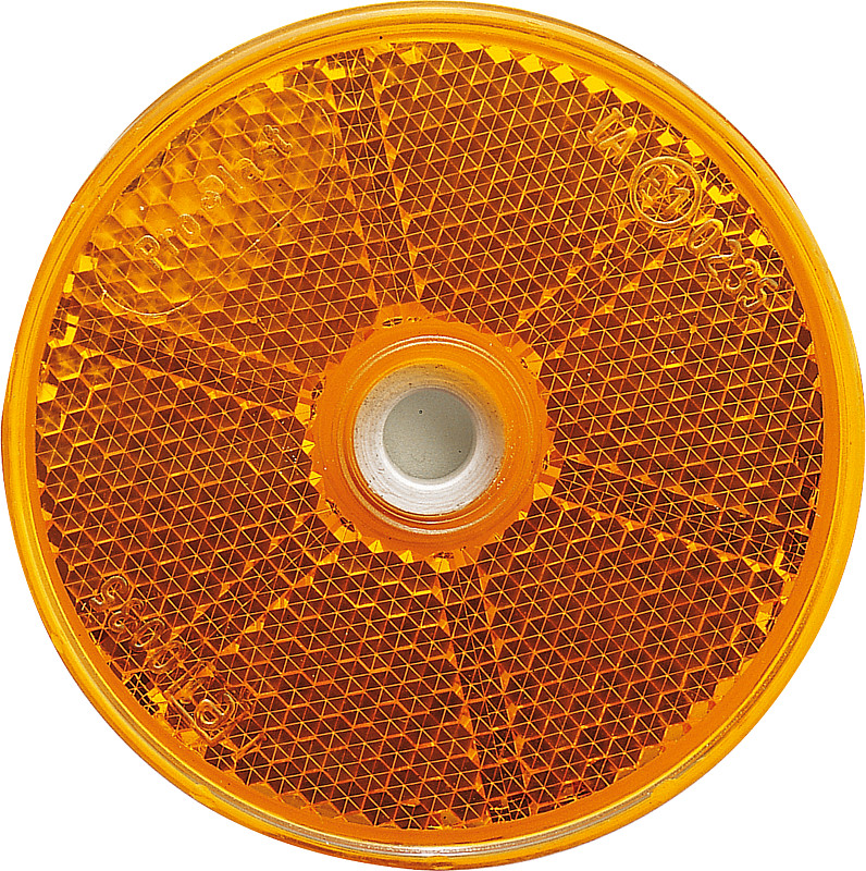 RUECKSTRAHLER GELB RUND     60MM (1001-180-43) | NORMFEST