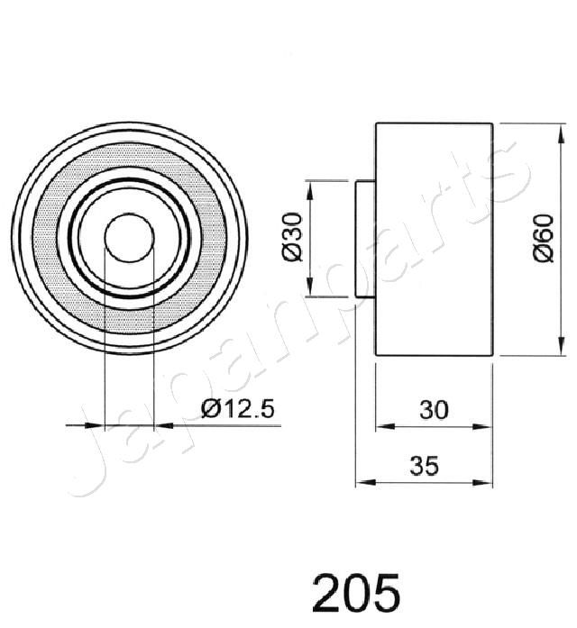 JAPANPARTS Riemenspanner, Zahnriemen (BE-205)