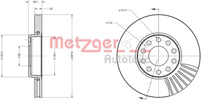 METZGER Bremsscheibe (6110080)