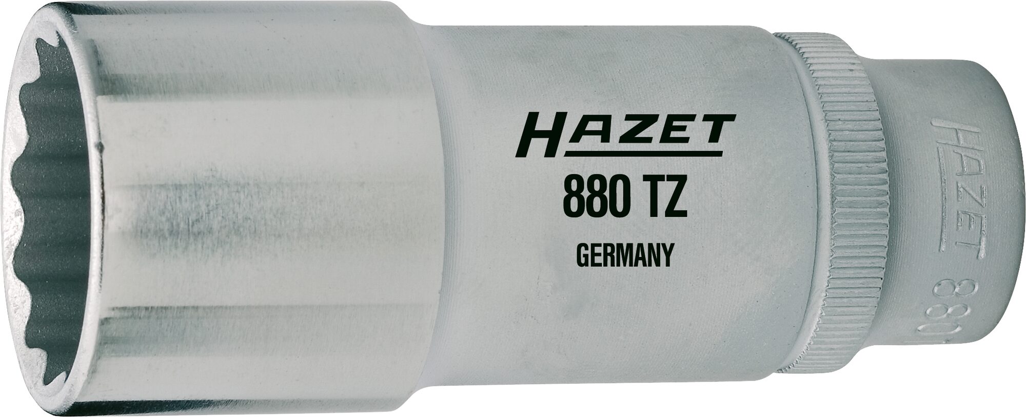 HAZET Steckschlüsseleinsatz ∙ Doppelsechskant 880TZ-12 ∙ Vierkant10 mm (3/8 Zoll) ∙ Außen-Doppel-Sechskant-Tractionsprofil ∙ 12 mm