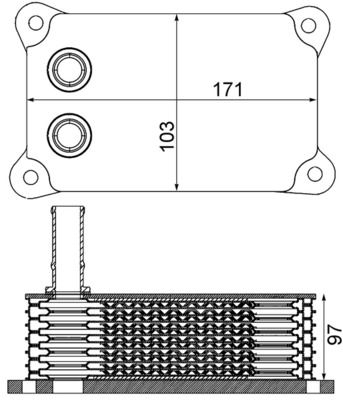 MAHLE Ölkühler, Motoröl (CLC 200 000S)