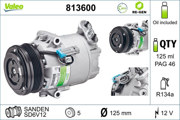 VALEO Kompressor, Klimaanlage (813600) VALEO Kompressor, Klimaanlage (813600)