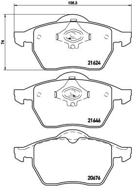 BREMBO Bremsbelagsatz, Scheibenbremse (P 85 036)