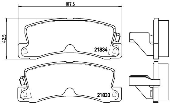 BREMBO Bremsbelagsatz, Scheibenbremse (P 83 015)