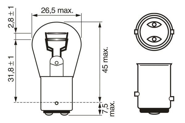 BOSCH Glühlampe, Blinkleuchte (1 987 302 282) BOSCH Glühlampe, Blinkleuchte (1 987 302 282)