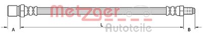 METZGER Bremsschlauch (4110805) Thumbnail