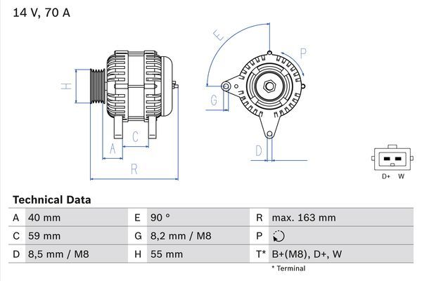 BOSCH Generator (0 986 038 390)