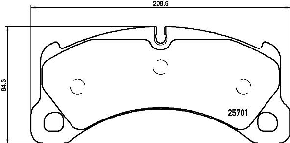 BREMBO Bremsbelagsatz, Scheibenbremse (P 65 033)