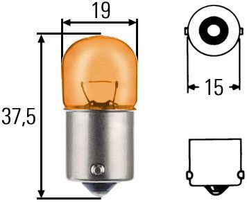 HELLA Glühlampe, Blinkleuchte (8GA 002 071-051) 4082300592528 8GA 002 071-051