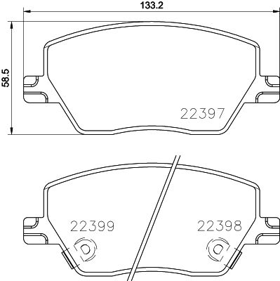 BREMBO Bremsbelagsatz, Scheibenbremse (P 23 170)