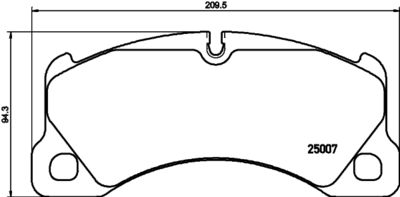 HELLA Bremsbelagsatz, Scheibenbremse (8DB 355 015-801)