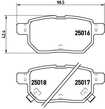 BREMBO Bremsbelagsatz, Scheibenbremse (P 83 133)