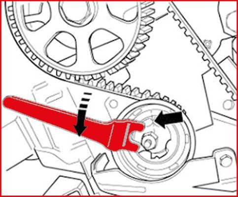 KS TOOLS Schlüssel, Zahnriemenspannrolle (400.9008)