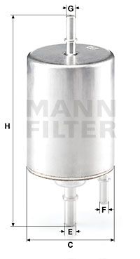 MANN-FILTER Kraftstofffilter (WK 720/4) Thumbnail