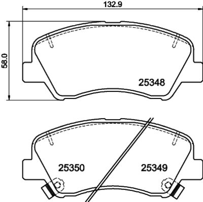 HELLA Bremsbelagsatz, Scheibenbremse (8DB 355 020-231)