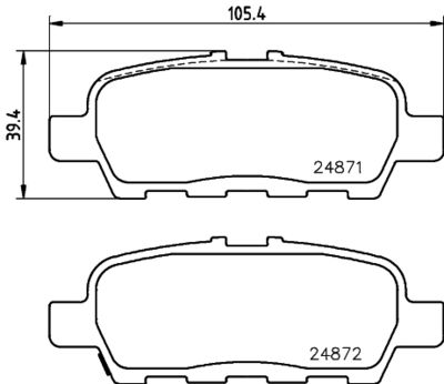 HELLA Bremsbelagsatz, Scheibenbremse (8DB 355 014-561)