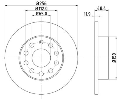 HELLA Bremsscheibe (8DD 355 109-641)