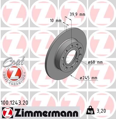 ZIMMERMANN Bremsscheibe (100.1243.20)
