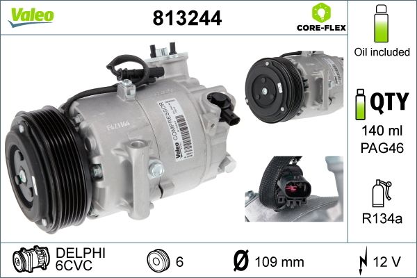 VALEO Kompressor, Klimaanlage (813244)