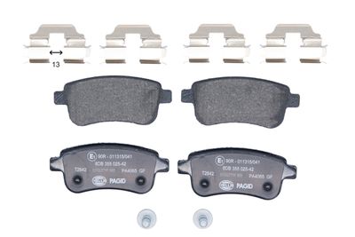 HELLA Bremsbelagsatz, Scheibenbremse (8DB 355 025-421)