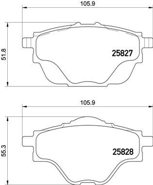 BREMBO Bremsbelagsatz, Scheibenbremse (P 61 124)